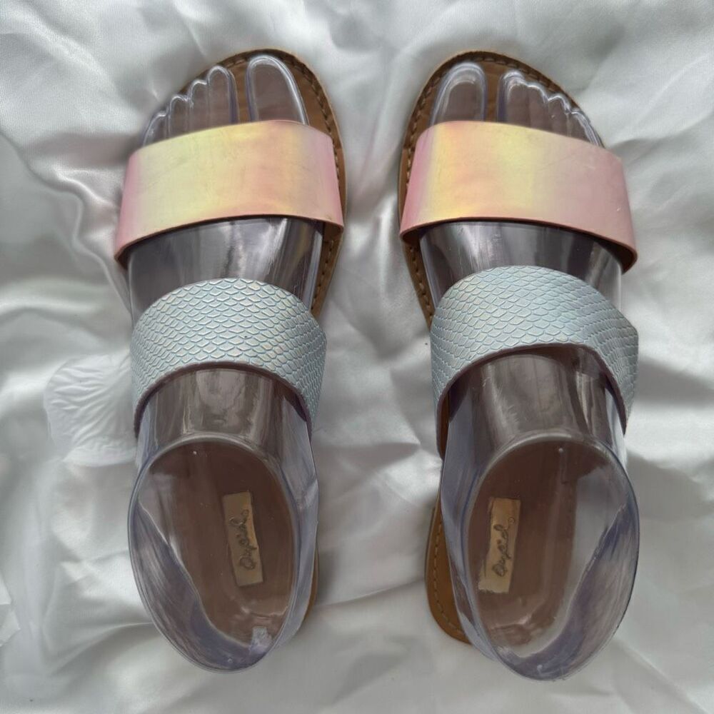 Qupid Lavender Athena Slides Double Band Slides